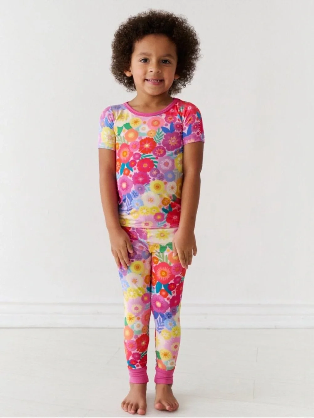 Little Sleepies Pink Multi Floral Pajama Set
